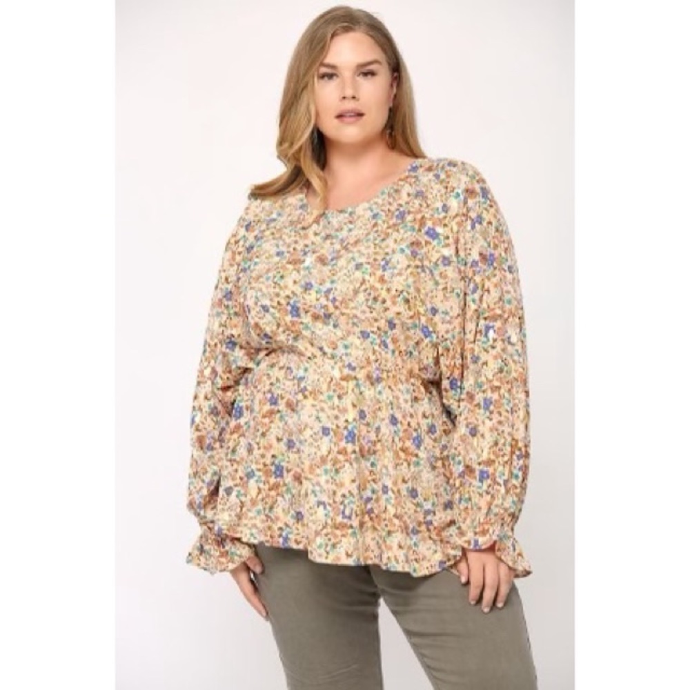 NWOT Floral Blouse